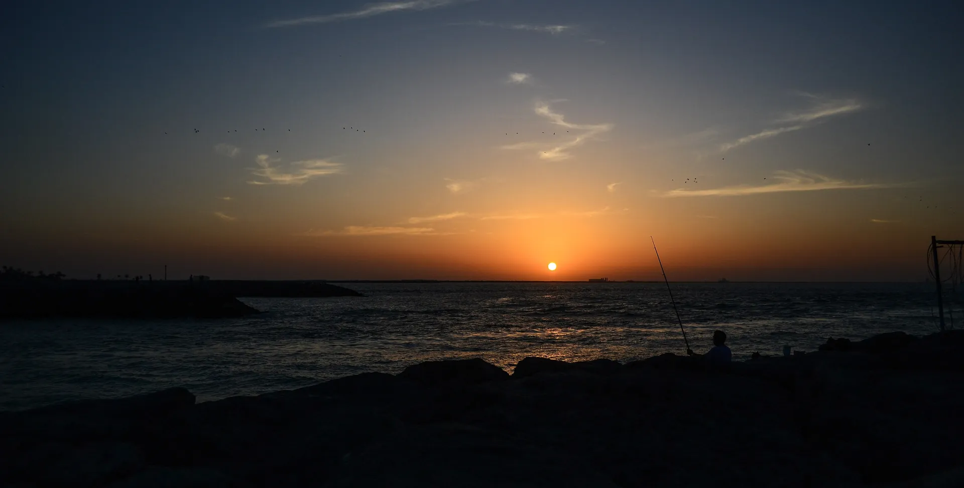 Sunset over the Gulf from Al Khan